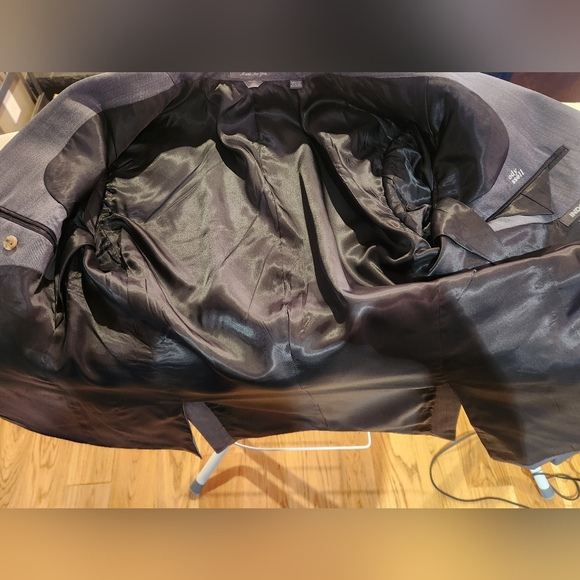 Indochino Mens Gray Wool Suit Jacket Blazer sz 40 Pants sz 34 Dress Work Wedding - Picture 6 of 14